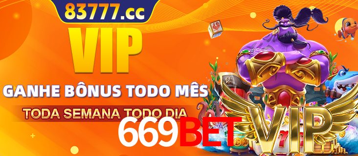 Banner promocional do 669BET oferecendo 100% de recompensas adicionais contínuas para quem fizer o login diário (Daily sign-in), com um mascote de coelho.